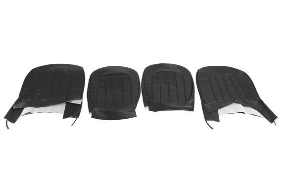 Triumph TR2 Front Seat Cover Kit - Black Leather - RW3021BLACKLEATHER